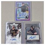 3ct Signed Baseball Cards Pittsburgh Pirates
