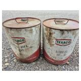 2ct Texaco Oil Cans