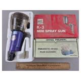 Pneumatic Tool Lot - Spray Gun, Plug Cleaner +