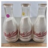 3ct Milk Bottles Maple Grove Dairy Jamestown NY