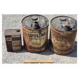 Havoline Oil Cans & IH Hy-Tran Fluid Cans