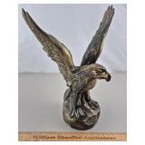 Metal Eagle Statue 12" H