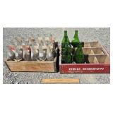 Vintage Wooden Soda Crates & Bottles