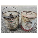 2ct Texaco 5 Gallon Cans