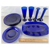 Cobalt Blue Glass Dinnerware