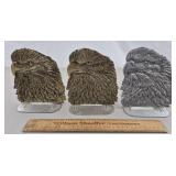 Brass & Metal Eagle Bookends 6 & 1/2" H