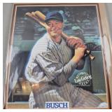 1989 Busch Beer Lou Gehrig Poster 15 x 17"