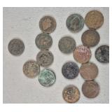 16ct Indian Head Pennies - Poor Condition