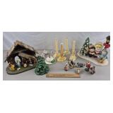 Vintage Christmas Lot - Ceramic Tree Chipped