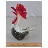 Art Glass Rooster 8 & 3/4" H