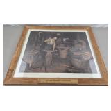 Framed Blacksmith Print 27 x 33"