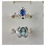 2ct Sterling Silver Rings