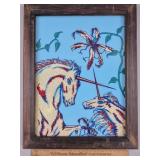 Vintage Unicorn Picture 14 & 1/2 x 18 & 1/4"