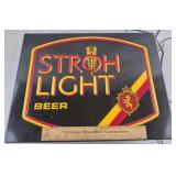 Stroh Light Beer Lighted Sign 15 & 1/2 x 20 & 1/2"