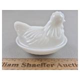 Anchor Hocking Glass Hen on Nest 3 & 1/4" H
