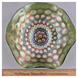 Fenton Stippled Coin Dot Carnival Glass Bowl