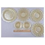 Vintage Amber Glass Plates
