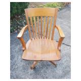 Early Solid Oak Desk Chair