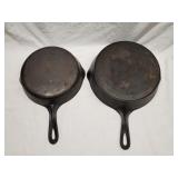 2 Wagner Ware Cast Iron Skillets 9 & 10"