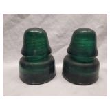 Pennsylvania Railroad Glass Insulators 2ct