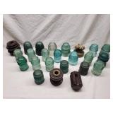 Glass Insulators 24ct 1 Lot