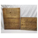 Buckingham Alcohol Wood Crate Signs