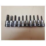Snap On 3/8" Hex Allen Sockets 10 Pieces