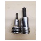 Snap On 1/2" Hex Allen Sockets 2 Pieces
