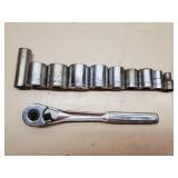 Craftsman 1/2" Ratchet & Assorted Sockets