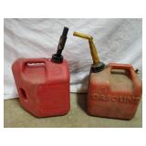 2 - 2 Gallon Plastic Gas Cans