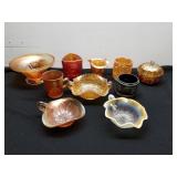 Misc. Lot Carnival Glass 10 Pieces 1 Lot