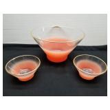 3 Pieces Vintage Glass 1 Lot