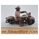Vintage Cast Iron Motorcycle Toy