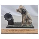 Metal RCA Nipper Dog Bank
