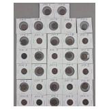 32ct Wheat Pennies w/ Mint Marks
