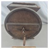 Antique Wooden Butter Churn 18" H