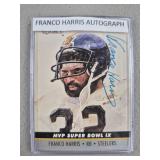 Franco Harris Signed Football Card - No COA