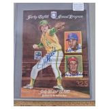 Catfish Hunter, Billy Williams Signed HOF Program