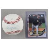 Quinn Priester Card & Signed Baseball