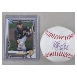Po-Yu Chen Baseball Card & Signed Ball
