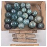 Vintage Glass Insulators w/ Pins