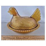 Indiana Glass Hen on Nest 5" H