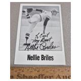 Nellie Briles Signed Card Pirates - No COA