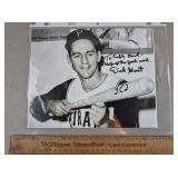 Dick Groat Signed Baseball Photo - No COA