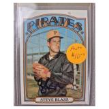 1972 Topps Steve Blass Signed Baseball Card