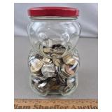 Vintage Bear Jar w/ Tokens