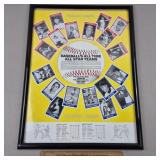 Vintage Baseball All Star Tearm Poster 19 x 25"