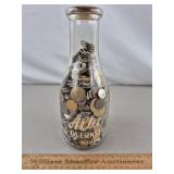 Indiana PA Milk Bottle w/ Tokens