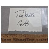 Tom Matte Signed Paper Colts - No COA