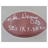 Mike Wagner Pittsburgh Steelers Signed Football